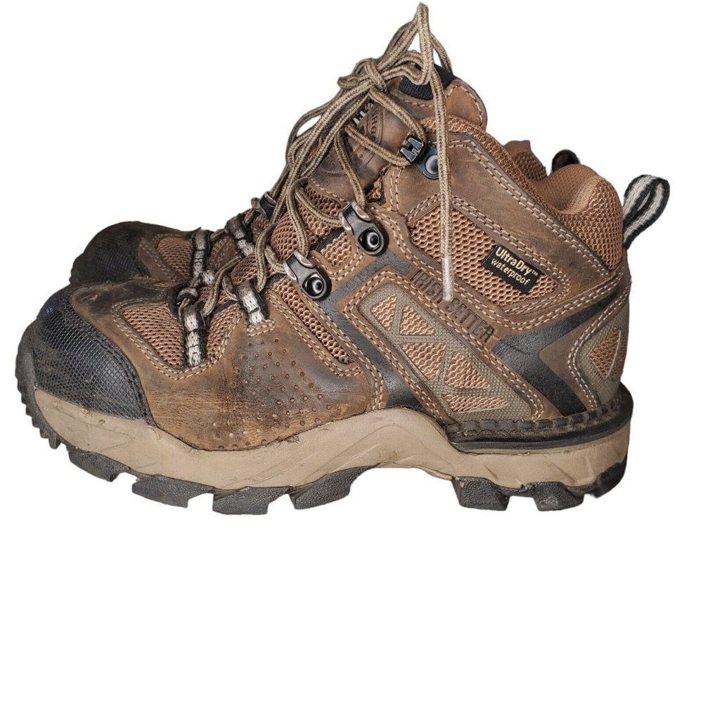 Red Wing Irish Setter‎ Womens Steel Toe Work Boots Brown Size 6 83224